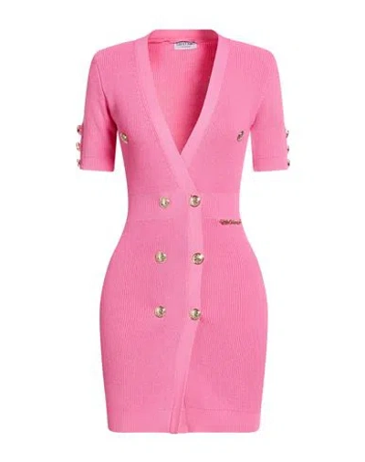 Odi Et Amo Woman Mini Dress Pink Size 6 Polyester, Nylon