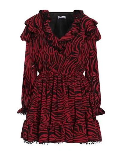 Odi Et Amo Woman Mini Dress Red Size 8 Polyester, Elastane