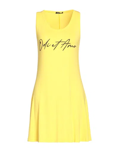 Odi Et Amo Short Dresses In Yellow