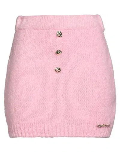 Odi Et Amo Woman Mini Skirt Pink Size 1 Acrylic, Wool, Polyamide, Mohair Wool