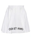 Odi Et Amo Woman Mini Skirt White Size L Cotton In White
