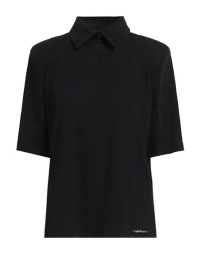 Odi Et Amo Woman Polo Shirt Black Size S Cotton