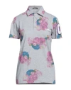 Odi Et Amo Woman Polo Shirt Grey Size S Cotton In Grey