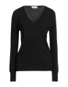 Odi Et Amo Woman Sweater Black Size L Viscose, Linen, Polyamide, Cashmere In Black