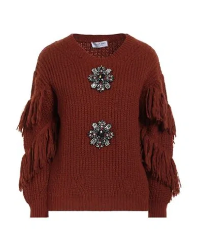 Odi Et Amo Woman Sweater Brown Size 6 Acrylic, Polyamide, Wool, Viscose