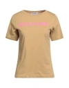 Odi Et Amo Woman T-shirt Camel Size L Cotton In Beige