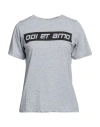 Odi Et Amo Woman T-shirt Grey Size Xs Cotton In Grey