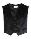 Odi Et Amo Woman Tailored Vest Black Size 8 Polyester In Black