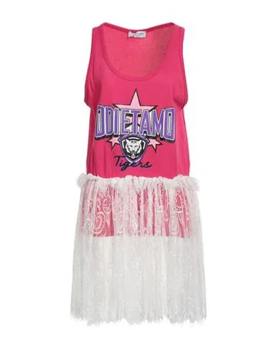 Odi Et Amo Woman Top Fuchsia Size M Cotton In Pink