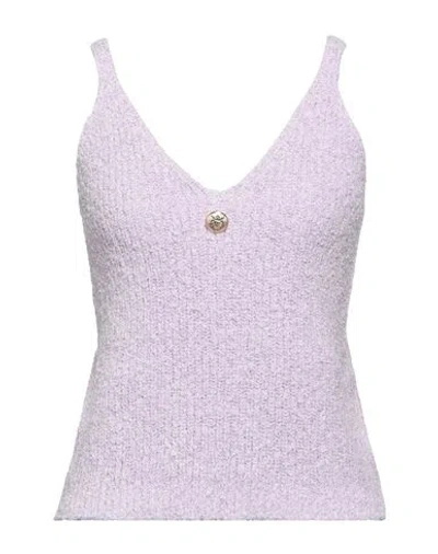 Odi Et Amo Woman Top Lilac Size L Cotton, Polyester In Purple