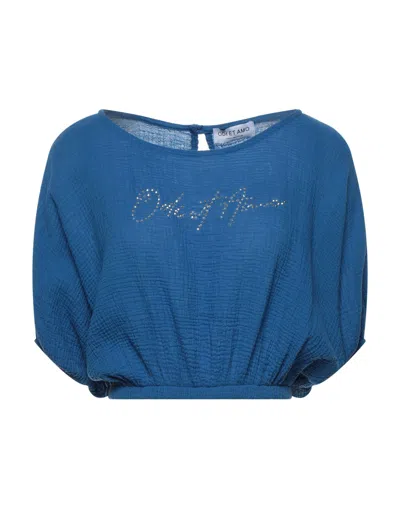 ODI ET AMO ODI ET AMO WOMAN TOP MIDNIGHT BLUE SIZE ONESIZE COTTON