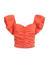 Odi Et Amo Woman Top Orange Size Onesize Cotton In Orange