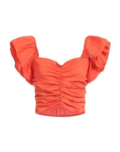 Odi Et Amo Woman Top Orange Size Onesize Cotton