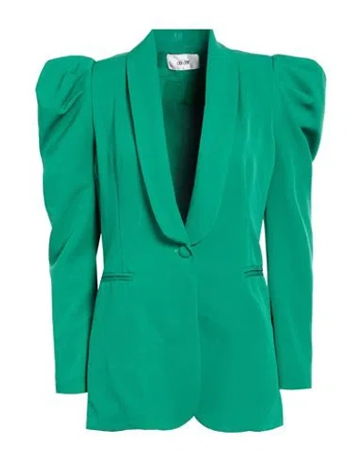 Odì Odì Woman Blazer Green Size S Polyester, Elastane In Multi