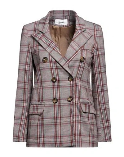 Odì Odì Woman Blazer Grey Size L Polyester, Viscose, Elastane In Brown