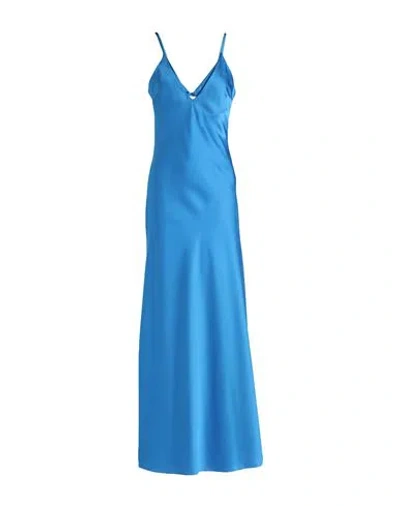 Odì Odì Woman Maxi Dress Azure Size S Polyester In Blue