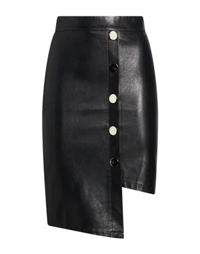 Odì Odì Woman Midi Skirt Black Size Xl Polyurethane