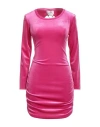 Odì Odì Woman Mini Dress Fuchsia Size M Viscose, Elastane In Pink