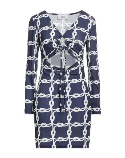 Odì Odì Woman Mini Dress Midnight Blue Size S Polyester, Elastane