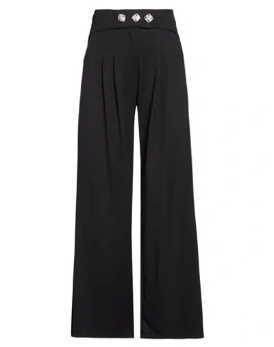 Odì Odì Woman Pants Black Size M Polyester, Viscose, Elastane
