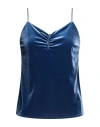 Odì Odì Woman Top Blue Size S Polyester, Elastane