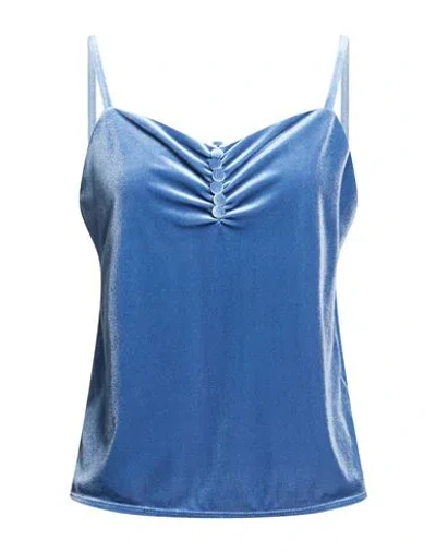 Odì Odì Woman Top Light Blue Size M Polyester, Elastane
