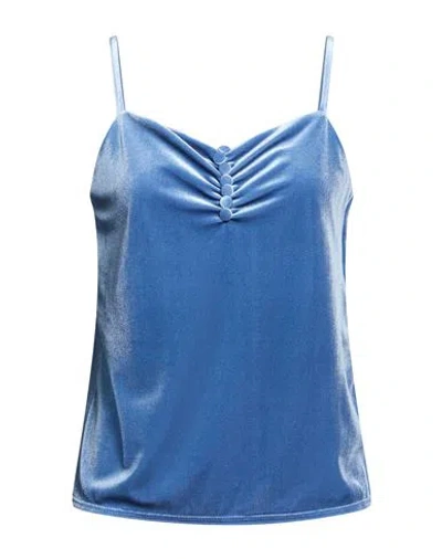 Odì Odì Woman Top Slate Blue Size L Polyester, Elastane