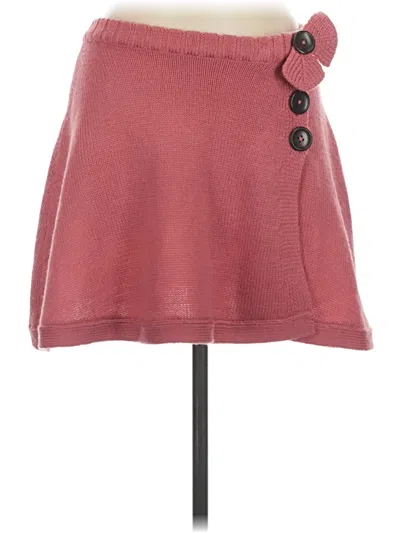 Pre-owned Odille Casual Skirt In Burgundy