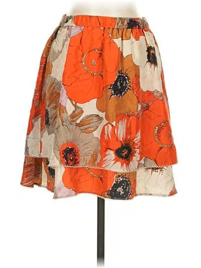 Pre-owned Odille Casual Skirt In Orange