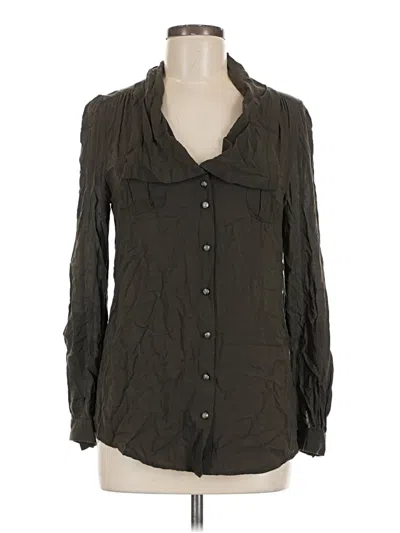 Pre-owned Odille Long Sleeve Blouse In Gray