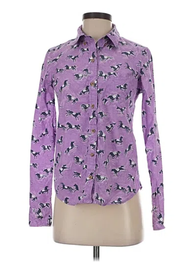 Pre-owned Odille Long Sleeve Blouse In Purple