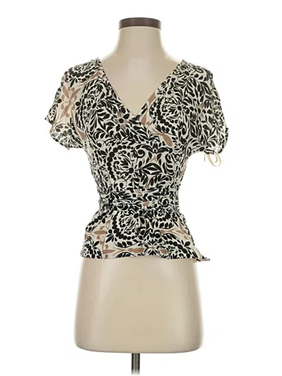 Pre-owned Odille Short Sleeve Blouse In Black