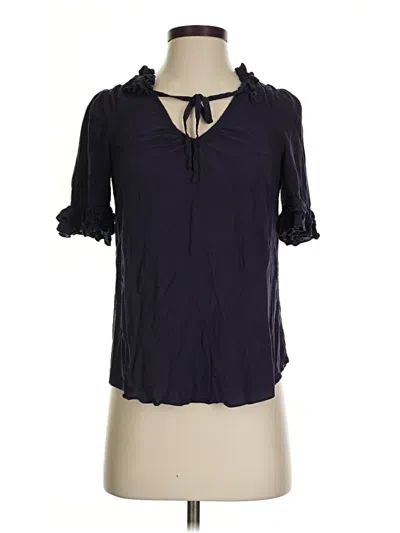 Pre-owned Odille Short Sleeve Blouse In Blue