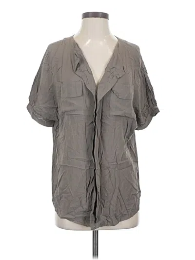 Pre-owned Odille Short Sleeve Blouse In Gray