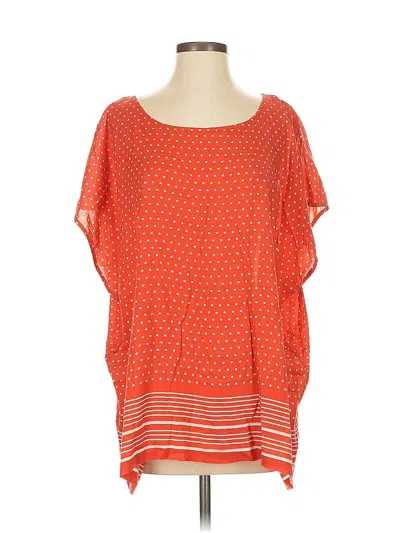 Pre-owned Odille Short Sleeve Blouse In Orange