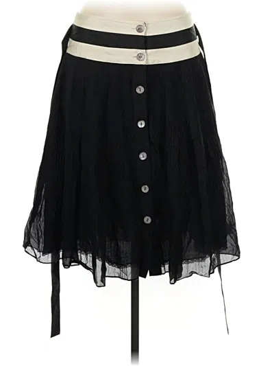 Pre-owned Odille Silk Skirt In Black