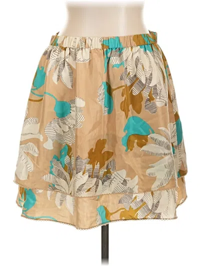 Pre-owned Odille Silk Skirt In Brown