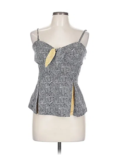 Pre-owned Odille Sleeveless Top Gray Strapless Neckline Tops