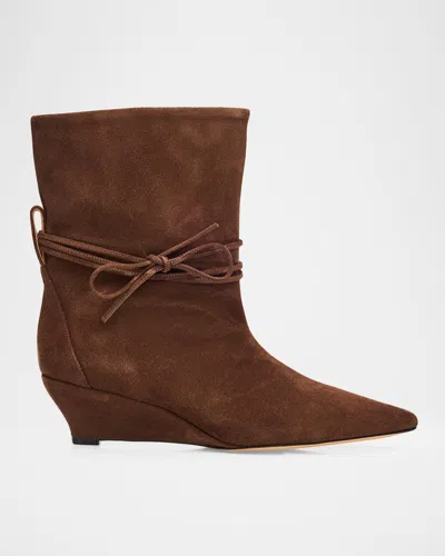 Odissi 50mm Gemma Suede Ankle Boots In Brown