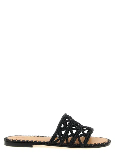 Odissi Evie Zig-zag Sandals In Black