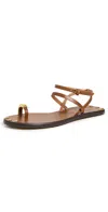 Odissi Fara Toe-ring Flat Sandals In Tan