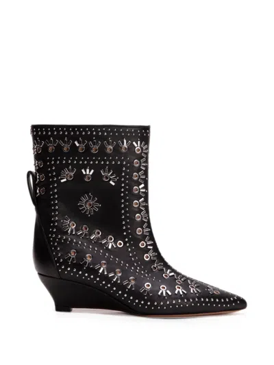 Odissi Gemma D Stud-embellished Boots In Black