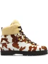 Odissi Heidi Cow-printed Hiking Boots In Multi