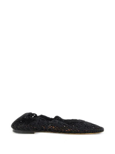 Odissi Iris Ballet Flats In Black