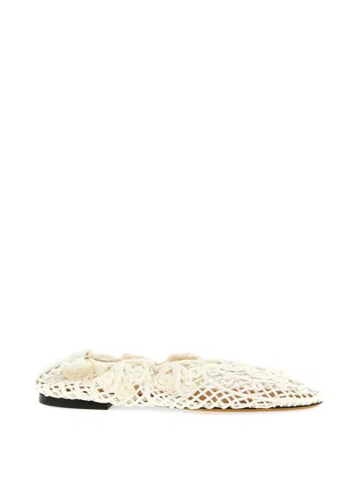 Odissi Iris Ballet Flats In White