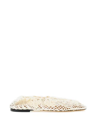 Odissi Iris Crochet Ballet Flats In Multi