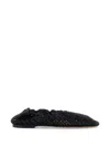 Odissi Black Iris Crochet Ballerina Flats In Multi