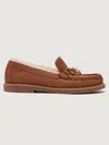 Odissi Jane Shearling Loafer In Tan