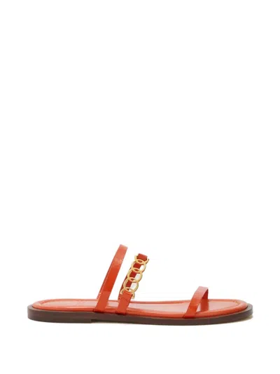 Odissi Juliet Flat Leather Sandal In Multi