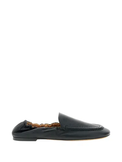 Odissi Juno Gathered Loafers In Black